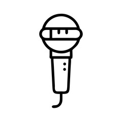 microphone on white background