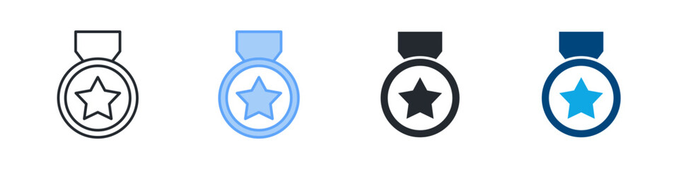 Grade Icon Set Multiple Style. Designed In Outline, Blue, Glyph, Dual Tone