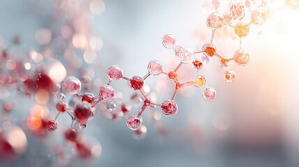 Abstract blue molecular structure in sci-fi style, symbolizing futuristic scientific exploration