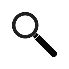 Magnifying Glass Icon – Search Tool Vector Symbol for Zoom and Exploration. EPS vector illustration