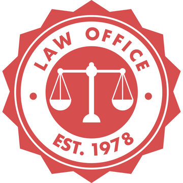 law firm stample vector flat illustration