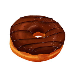 donut with chocolate glaze