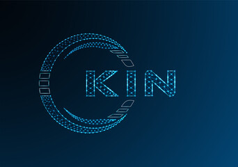 KIN low poly letter logo vector design. KIN lower poly logo design. Low poly logo.