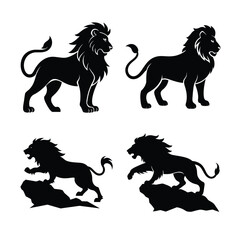 Lion silhouette bundle 
