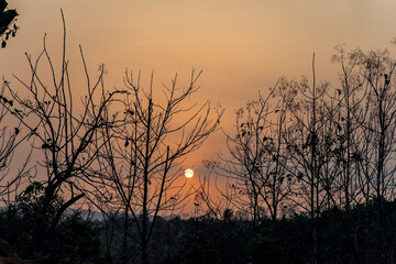 sunset in the mountain top