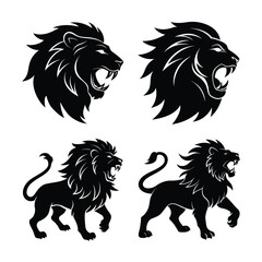 Lion silhouette bundle 