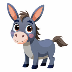 donkey cartoon isolated on white background