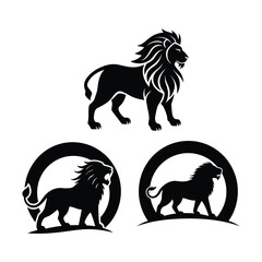 Lion silhouette bundle 