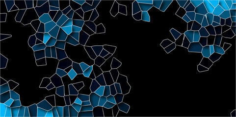 Quartz Navy blue Broken Stained Glass Background with gray lines. Voronoi diagram background. Seamless pattern shapes vector Vintage Quartz surface white for bathroom or kitchen