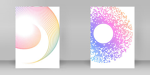 Design brochure A4 format advertising, for new product newsletters, technology graphics, report...