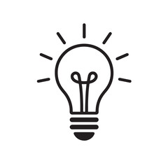 Creative Light Bulb Icon Representing Innovation and Bright Ideas
