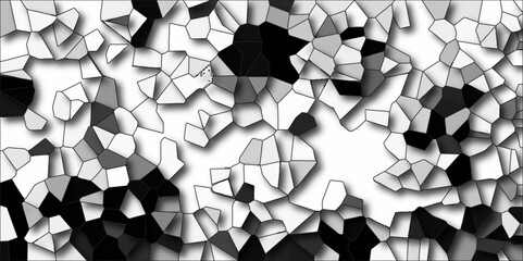 Abstract colored gray and black geometric hexagonal hexagon mosaic cement stone textured background. Low poly crystal mosaic background. Geometric pattern with 3d shapes vector Illustration.