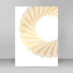 Easy editable jpg spiral, wave lines. design brochure A4 format advertising, for new product...