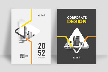 City Background Business Book Cover Design Template