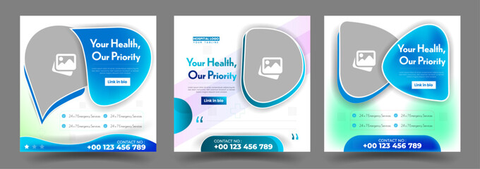 Creative Medical Healthcare Doctor Social Media Post Or Square Flyer
