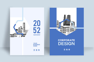 City Background Business Book Cover Design Template