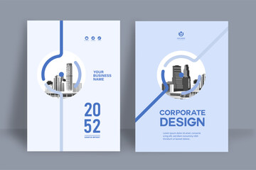 City Background Business Book Cover Design Template