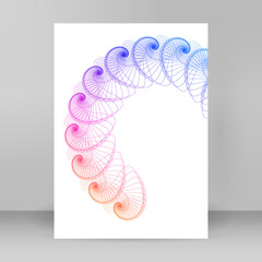 Easy lines circle eaves. design jpg brochure A4 format advertising, for new product newsletters,...
