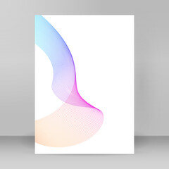 Easy editable jpg spiral, wave lines. design brochure A4 format advertising, for new product...
