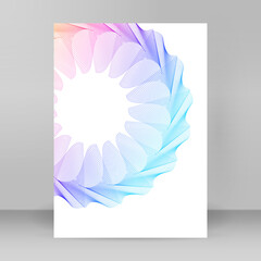 Easy editable vector spiral, wave lines. design brochure A4 format advertising, jpg new product...