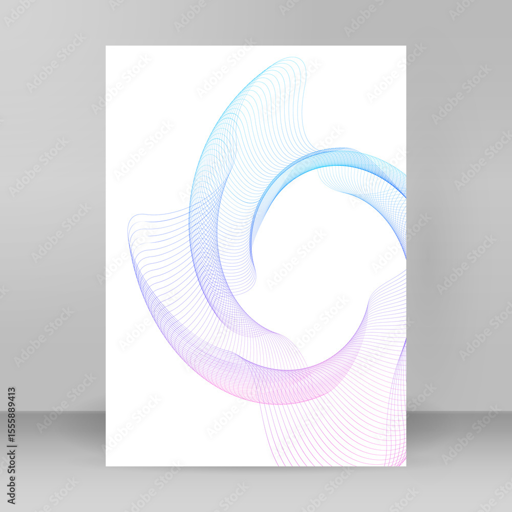 Poster abstract color element on white background isolated. template brochure a4 format , layout leaflet, c