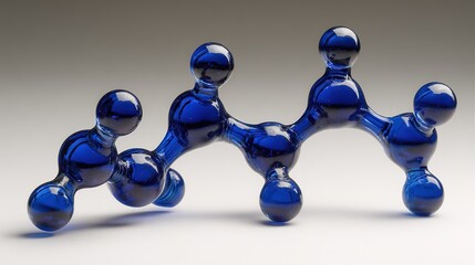 Abstract blue molecular structure in sci-fi style, symbolizing futuristic scientific exploration