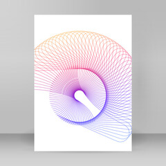 Easy editable vector spirals lines. design brochure A4 format advertising, jpg new product...
