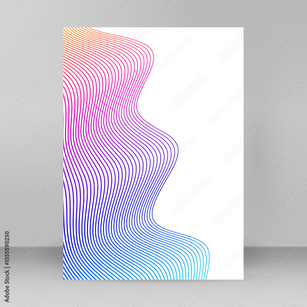 Poster abstract lines golden element on background. jpg for template brochure a4 format , layout leaflet, c