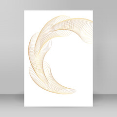 Easy editable vector spiral, circle, lines. brochure A4 format advertising, new product...