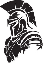Illustration of a gladiator in silhouette style