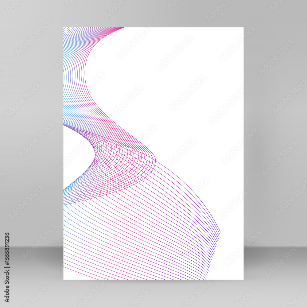 Poster abstract lines golden element on background. jpg for template brochure a4 format , layout leaflet, c