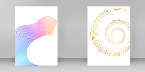 Easy editable waves lines. design brochure A4 format advertising, for new product newsletters,...