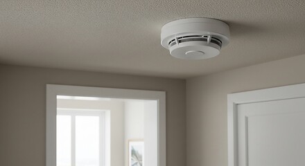 A crucial device: White smoke detector ensuring home safety and prevention