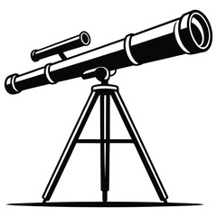 telescope on a white background
