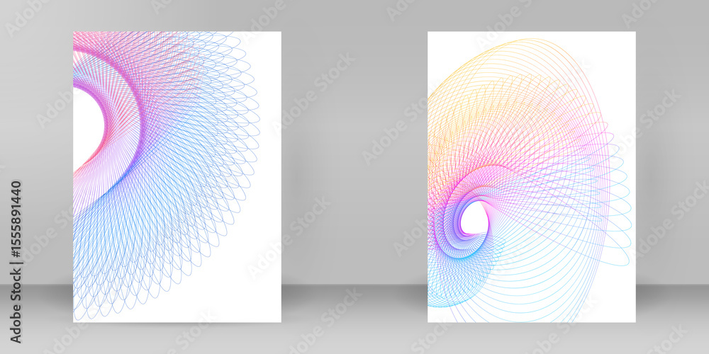 Poster abstract golden element on white background isolated. template brochure a4 format , layout leaflet, 