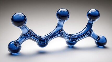 Abstract blue molecular structure in sci-fi style, symbolizing futuristic scientific exploration