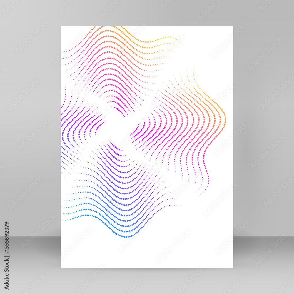Poster abstract golden element on white background isolated. template brochure a4 format , layout leaflet, 