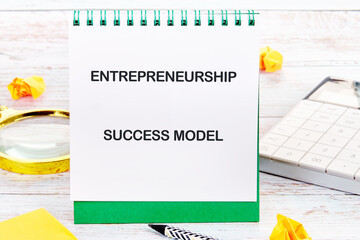 Conceptual text, phrase, words Entrepreneurship Success Model The concept of development and...