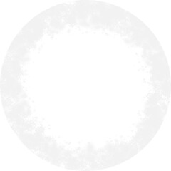 Circle frame with snowflakes on transparent background, crystal ice snowfall ring element