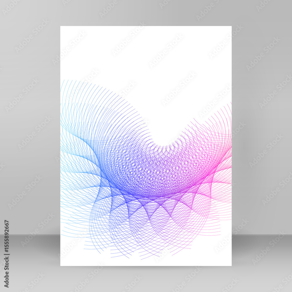 Poster abstract lines golden element on background. jpg for template brochure a4 format , layout leaflet, c