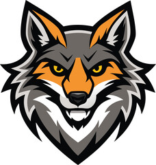 watchful lynx head mascot logo on a white rounded  