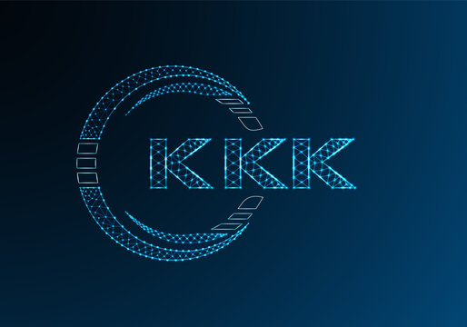 KKK low poly letter logo vector design. KKK lower poly logo design. Low poly logo.