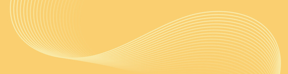 Abstract background with lines and waves. Web banner size. Element for design isolated. Vector background for brochure, booklet, flyer, poster. Orange and yellow gradient