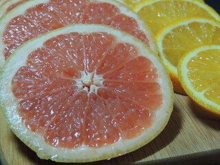 grapefruit and lime