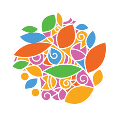 Colorful  alpona design vector, Mandala Design vector, Boishakhi Alpona Vector 