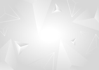 white abstract background with triangles and lines