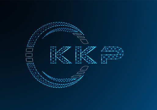 KKP low poly letter logo vector design. KKP lower poly logo design. Low poly logo.