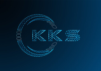 KKS low poly letter logo vector design. KKS lower poly logo design. Low poly logo.