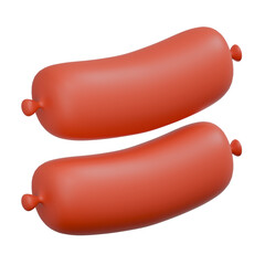 3D Render of Sausage Meat Icon