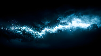 Electric Symphony: The image depicts a vivid and dramatic display of a lightning strike, its radiant energy piercing through a darkened sky.